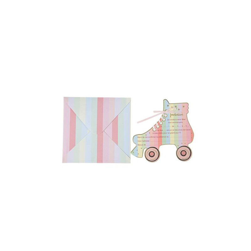 8 INVIATIONS MAHAULT PASTEL OR