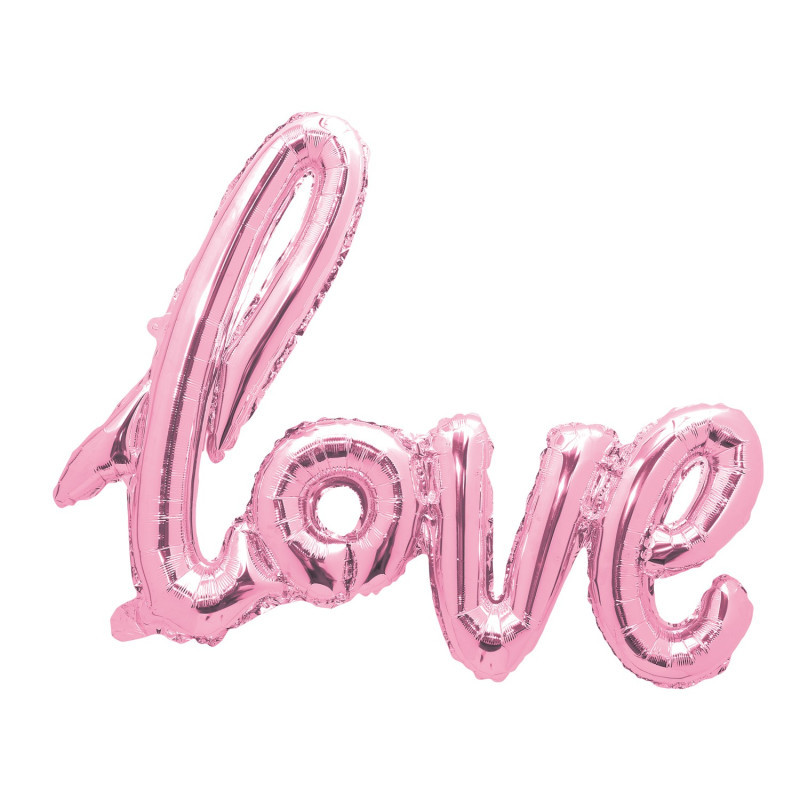 BALLON MYLAR LOVE ROSE PASTEL