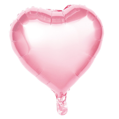 BALLON ALU COEUR ROSE PASTEL