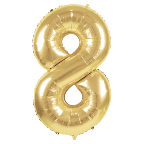 BALLON CHIFFRE 8 OR 86CM