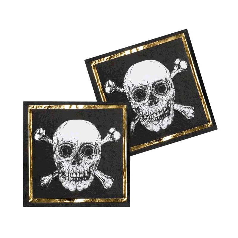 12 SERVIETTES PIRATES 33X33