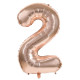 BALLON CHIFFRE 2 ROSE GOLD 86CM