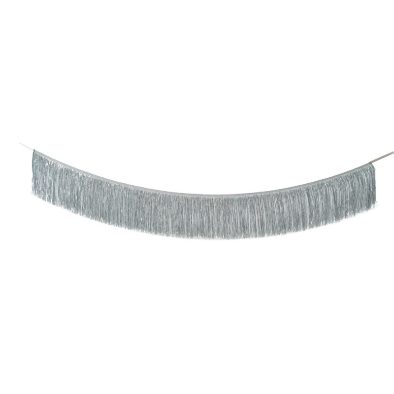 GUIRLANDE FRANGES LAMEES ARGENT