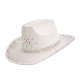CHAPEAU COWBOY DIAMANTS BLANCS