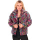VESTE FEMME PELUCHE LEOPARD L/XL