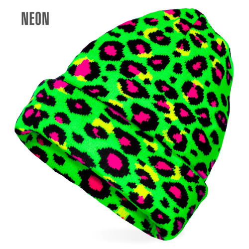 BONNET ANIMALIER LÉOPARD VERT