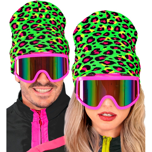 BONNET ANIMALIER LÉOPARD VERT