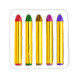 SET 5 CRAYONS MAQUILLAGE PAILETTES