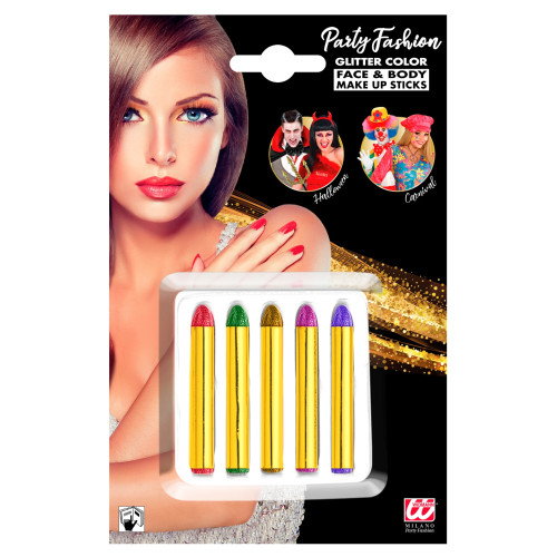 SET 5 CRAYONS MAQUILLAGE PAILETTES