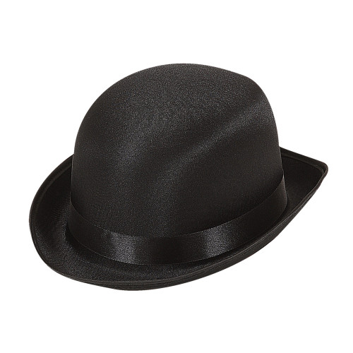 CHAPEAU SATIN BOWLER NOIR