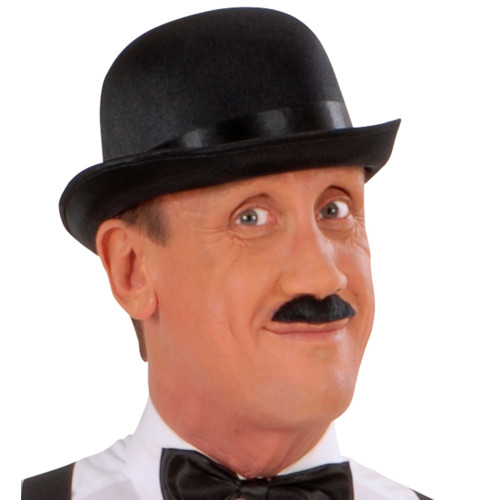 CHAPEAU SATIN BOWLER NOIR