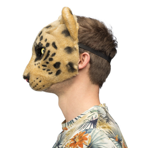 DEMI MASQUE PELUCHE LEOPARD