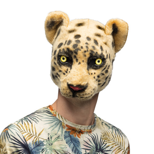 DEMI MASQUE PELUCHE LEOPARD