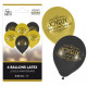 6 BALLONS ANNIVERSAIRE ART DECO