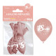6 BALLONS METAL ROSE GOLD 18 ANS