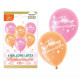 SACHET 6 BALLONS ANNIV.RETRO POP