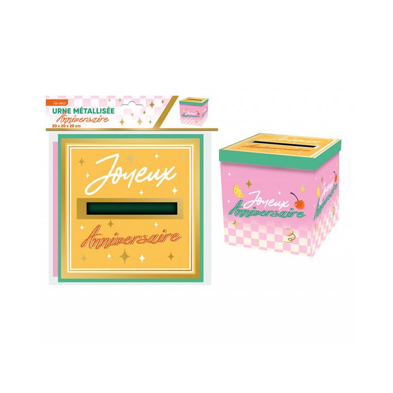 URNE ANNIVERSAIRE RETRO POP
