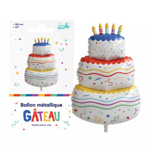 BALLON METALLIQUE GATEAU