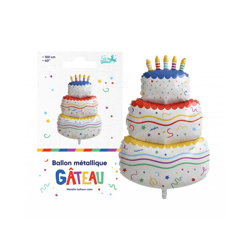 BALLON METALLIQUE GATEAU