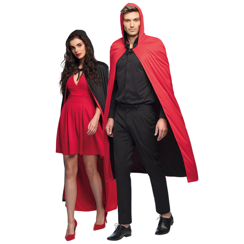 CAPE TWILIGHT NOIR/ROUGE RÉVERSIBLE