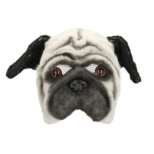 DEMI-MASQUE PELUCHE PUG
