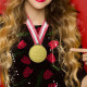 MEDAILLE D'OR PAILLETTES MEILLEURE MAMAN