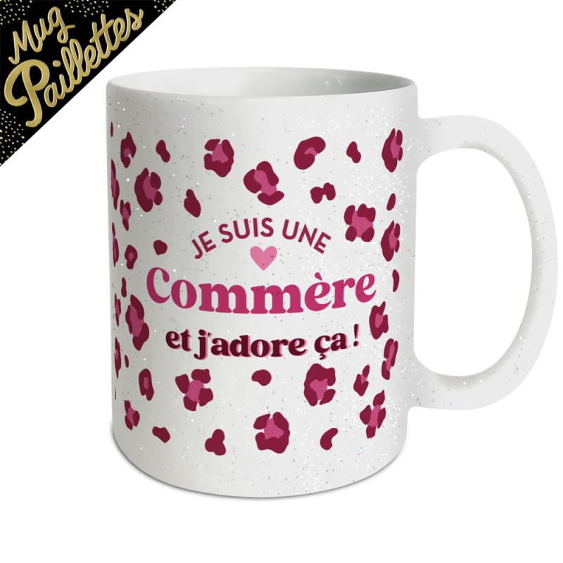 MUG PAILLETTES LEOPARD
