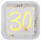 10 ASSIETTES 30 ANS OR BLANC