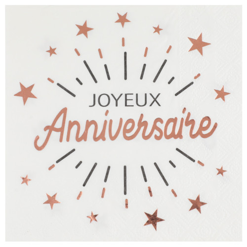 10 SERVIETTES ETINCELANT R.GOLD