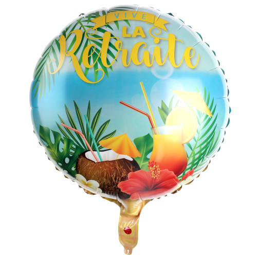 BALLON ALU RETRAITE MULTICOLORE