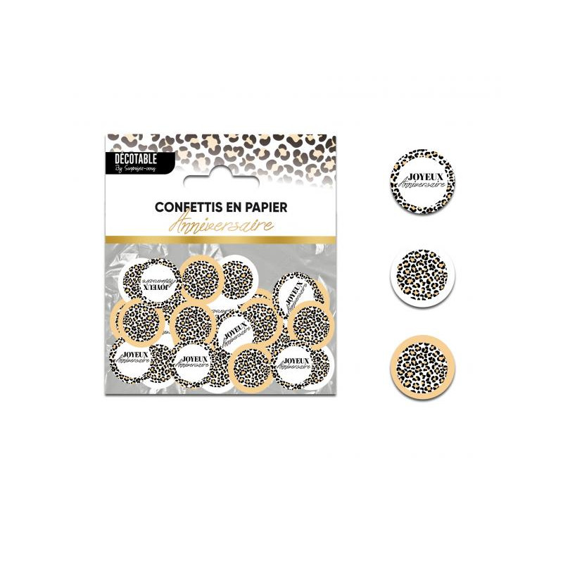 CONFETTIS TABLE LEOPARD