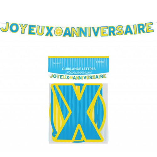GUIRLANDE LETTRES ANNIV.LEMON
