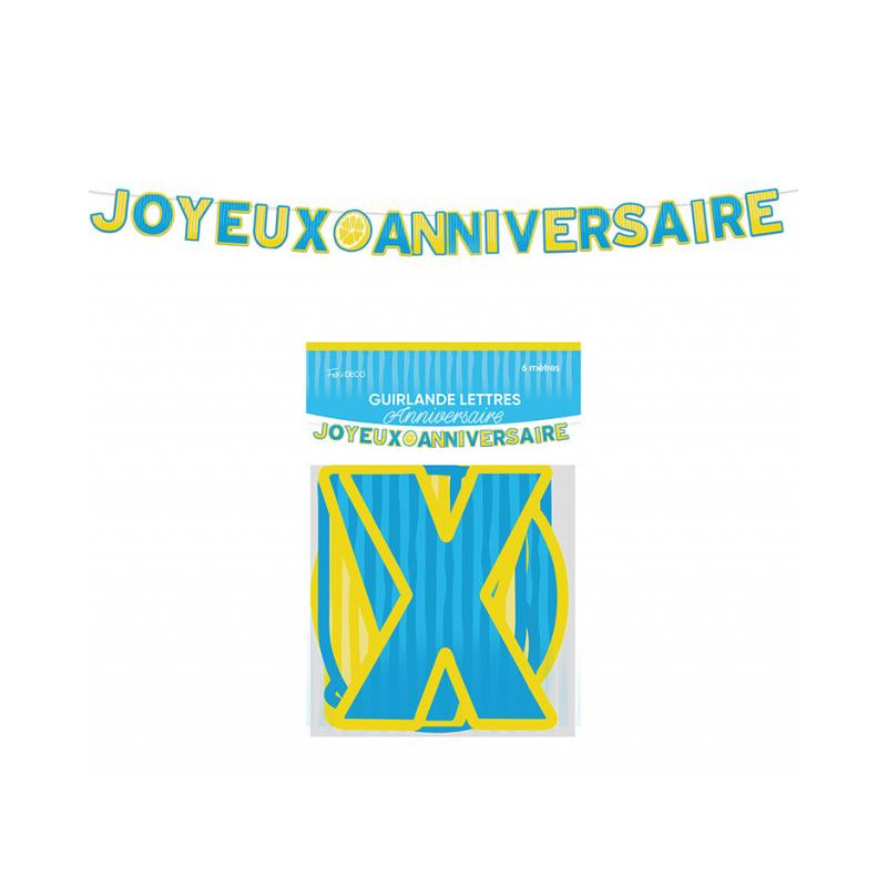 GUIRLANDE LETTRES ANNIV.LEMON