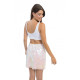 JUPE BLANCHE SEQUINS IRISES M