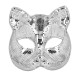 DEMI-MASQUE DISCO CAT ARGENT