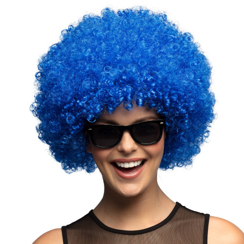 PERRUQUE AFRO BLEU