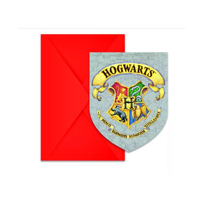 6 CARTES D INVITATION H.POTTER