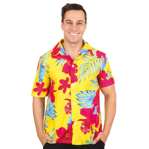 CHEMISE HAWAÏENNE FLEURS L/XL