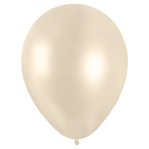 50 BALLONS MÉTAL NACRÉ IVOIRE