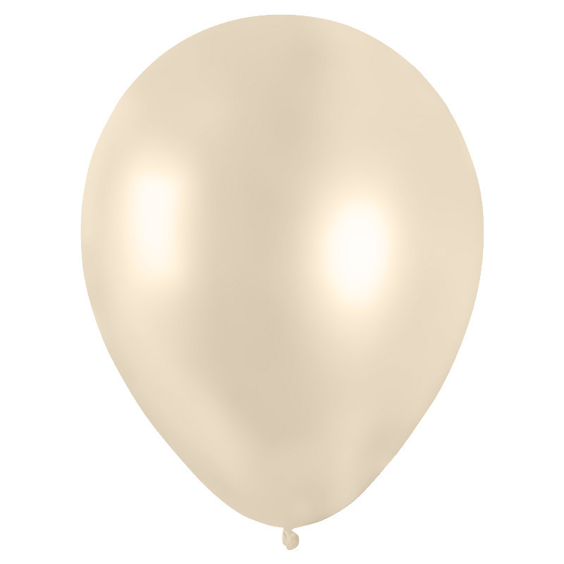50 BALLONS MÉTAL NACRÉ IVOIRE