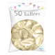 50 BALLONS MÉTAL NACRÉ IVOIRE