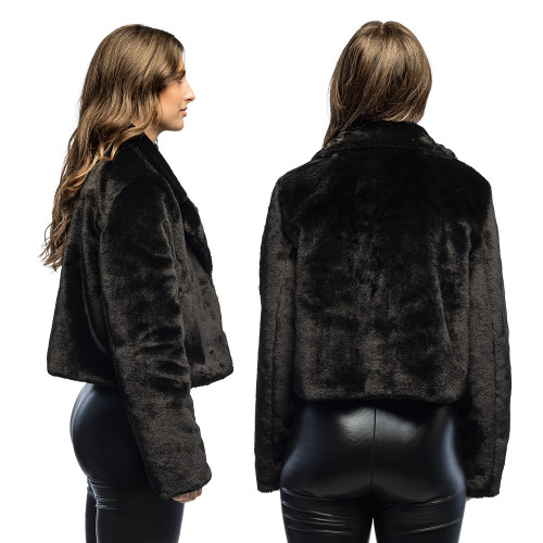 VESTON FLUFFY RAVE NOIRE M/L