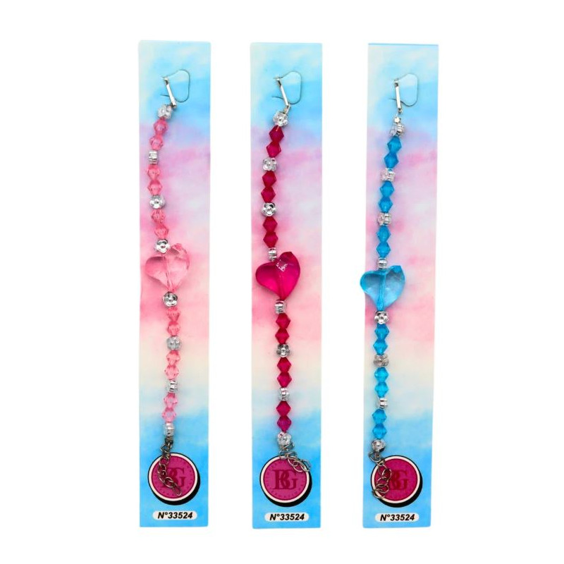BIJOU BRACELET PERLE COEUR 18CM