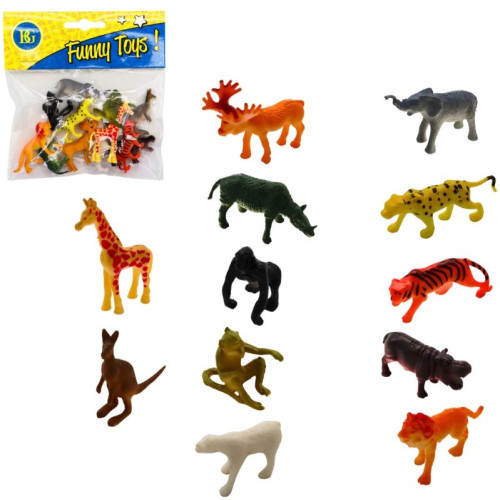 SACHET 12 ANIMAUX DU ZOO