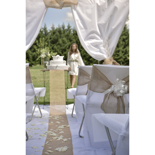 5 NOEUDS TULLE BLANC 50MM