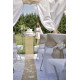 5 NOEUDS TULLE BLANC 50MM