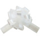 5 NOEUDS TULLE BLANC 50MM