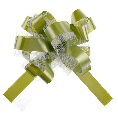 5 NOEUDS TULLE SAUGE 50MM