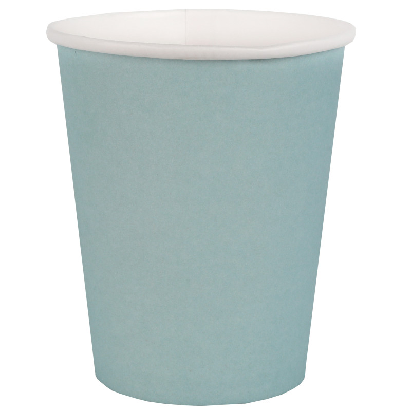 10 GOBELETS RAINBOW BLEU CLAIR