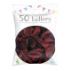 50 BALLONS MÉTAL NACRÉ BORDEAUX